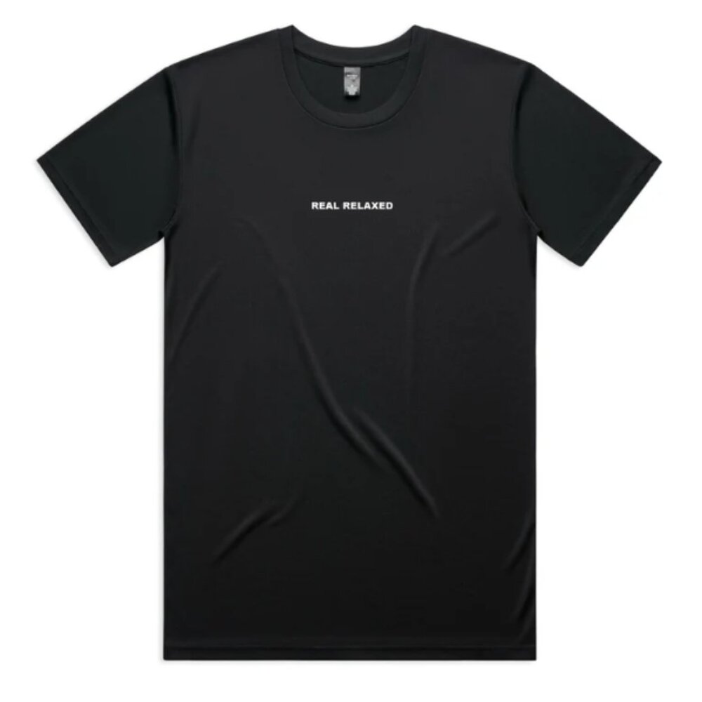 Real Relaxed Athletics: Vital Tee Black Casual Comfortable Breathable Workout